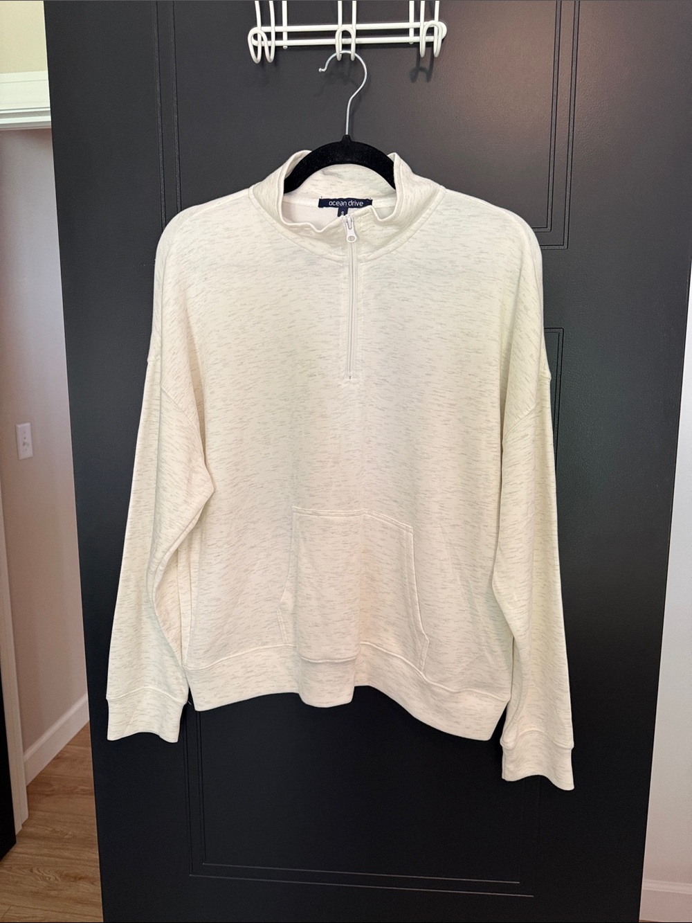 Ocean Drive Cream Half-Zip Pullover Lightweight